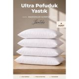 Lorateks Relax | 4'lü Silikon Elyaf Dolgulu Yastık Set | 800 gr | Ultra Yumuşak | Dolgun | 50x70 cm - 4 adet Yastık