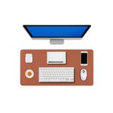 Lord Mountain 70x30 L Deri Mouse Pad,ofis Mouse Pad,masa Matı Sümen,konforlu Mouse Pad,çift Yönlü Mouse Pad Kahve