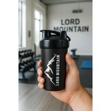 Lord Mountain Sporcu Protein Shaker Sızdırmaz Kapaklı 500 ml Siyah Mat Plastik Tasarım