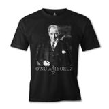 Lord T-Shirt Atatürk - Onu Arıyoruz. Anıyoruz Siyah Erkek T-shirt