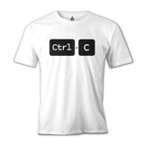 Lord T-Shirt Baba - Ctrl+C Beyaz Erkek T-shirt