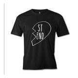 Lord T-Shirt Best Friends Kalp 1/2-2 Siyah Erkek T-shirt