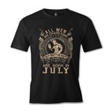 Lord T-Shirt Burç Yengeç- Born in July Siyah Erkek T-shirt