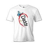 Lord T-Shirt Daddy Mommy Baby Daddy Beyaz Erkek T-Shirt