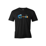 Lord T-Shirt ES-1323 Siyah Pac-man Kurabiye Canavarı Erkek T-shirt