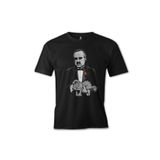 Lord T-Shirt ES-1367 Siyah The Godfather Cat Erkek T-shirt