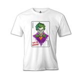 Lord T-Shirt Joker In Cards Beyaz Erkek T-Shirt
