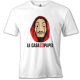 Lord T-Shirt La Casa De Papel Dali Mask Beyaz Erkek T-Shirt