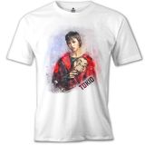 Lord T-Shirt La Casa De Papel Tokio Mask Beyaz Erkek T-Shirt
