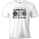 Lord T-Shirt MB-1005 Kaset Çalar Old School Beyaz Erkek T-Shirt