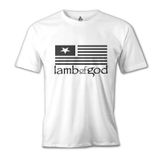 Lord T-Shirt MB-876 Lamb Of God Logo Beyaz Erkek T-Shirt