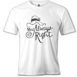 Lord T-Shirt MB-890 Mrs. Always Right Şapka Beyaz Erkek T-Shirt