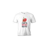 Lord T-Shirt MB-910 Cats Before Guys Beyaz Erkek T-Shirt