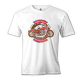 Lord T-Shirt MB-964 Model Motosiklet Beyaz Erkek T-Shirt