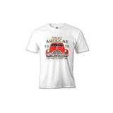 Lord T-Shirt MB-965 Amerikan Klasik Araba Beyaz Erkek T-Shirt