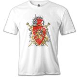 Lord T-Shirt MB-967 Dragon Shield Beyaz Erkek T-Shirt