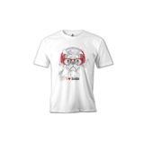 Lord T-Shirt MB-975 Köpek Müzik Beyaz Erkek T-Shirt