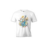 Lord T-Shirt MB-988 Gitar Kandinsky Beyaz Erkek T-Shirt