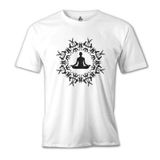 Lord T-Shirt MB-997 Yoga Meditasyon Beyaz Erkek T-Shirt