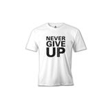 Lord T-Shirt Never Give Up Black Beyaz Erkek T-Shirt