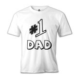 Lord T-Shirt Number 1 Dad Beyaz Erkek T-shirt
