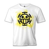 Lord T-Shirt One Piece - Trafalgar Law Logo Beyaz Erkek T-shirt