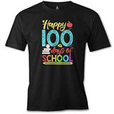 Lord T-Shirt ÖS-479 100 Days Of School - Happy Siyah Erkek T-shirt