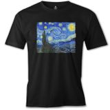 Lord T-Shirt ÖS-482 Van Gogh Yıldızlı Gece Siyah Erkek T-Shirt