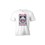 Lord T-Shirt Panda Pembe Beyaz Erkek T-Shirt
