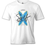 Lord T-Shirt Waves Sörf Beyaz Erkek T-Shirt