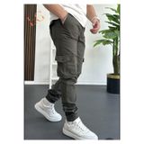 LORDA GİYİM ERKEK KOR PANTALON COMANDO KARGO CEPLİ FERMUARLI LASTİK PAÇA SİLİM FİT