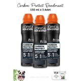 L'Oreal Paris 3 Adet Loreal Men Expert Carbon Protect Deodorant 150 ml ve ROSIE