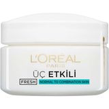 Loreal Paris 3 Etkili Ferahlık Normal ve Karma Ciltler için Nemlendirici Krem
