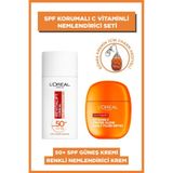 L'Oreal Paris C Vitaminli Koruyucu İkili: Renkli Nemlendirici Krem&Yüksek UV Korumalı Aydınlatıc Yüz Güneş Kremi