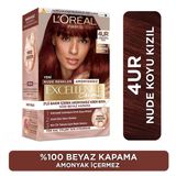 Loreal Paris Excellence Creme Nude 4UR Nude Koyu Kızıl Renkler Saç Boyası