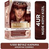 Loreal Paris Excellence Creme Nude 4UR Nude Koyu Kızıl Renkler Saç Boyası