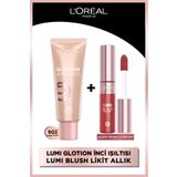 L'Oreal Paris Glotion 902 Highlighter Likit Aydınlatıcı & Lumi Blush Likit Allık - Glowy Worth It Medium