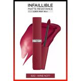L'oreal Paris Infaillible Matte Resistance Likit Mat Ruj - 500 Wine Not? 30144491