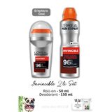 L'Oreal Paris Loreal Paris Men Expert Invincible Roll-On 50 ml, Deodorant 150 ml ve ROSIE