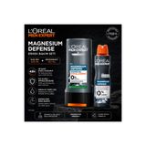 L'Oreal Paris Men Expert Magnesium Defense Erkek Bakım Seti Duş Jeli 300 ML + Deodorant Sprey 150 ML %0 Alkol Hipoalerjenik