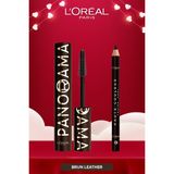 Loreal Paris Panorama Brun Leather Maskara + Haute Couleur Kahreverengi Göz Kalemi