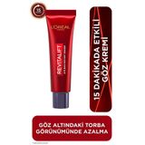 L'Oreal Paris Revitalift Lazer Eyebag Instant Eraser Göz Altı Torba Görünümüne Karşı Etkili Göz Kremi 15ml