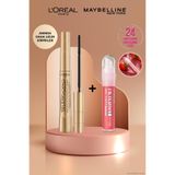 L'Oreal Paris Telescopic Gold Siyah Maskara & Lifter Gel Parlak Nemlendirici Dudak Parlatıcısı 06 Strawberry Shake