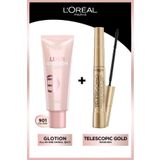 L'Oreal Paris Telescopic Maskara & Glotion All-in-one Doğal Işıltı 901 Makyaj Seti