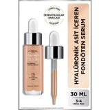 L'Oreal Paris True Match Nude Serum Fondöten, 3-4 Light Medium, 30 ml, Hyalüronik Asit İçeren