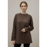 Loreen Kadın Kuşaklı Minimal Örme Tunik – 20725TBLZ - BROWN