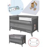 Lorell Lorelli Up And Down 60X120 Bebek Anne Yanı Oyun Parkı Yatak Beşik Yatak Hediye - Gri