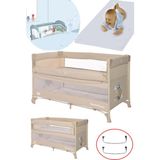 Lorell Lorelli Up And Down 60X120 Bebek Anne Yanı Oyun Parkı Yatak Beşik Yatak Hediye - Krem