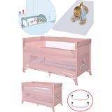 Lorell Lorelli Up And Down 60X120 Bebek Anne Yanı Oyun Parkı Yatak Beşik Yatak Hediye - Pembe
