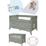Lorell Lorelli Up And Down 60X120 Bebek Anne Yanı Oyun Parkı Yatak Beşik Yatak Hediye - Yeşil